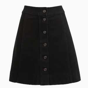 J. Crew Button-front Denim Mini Skirt